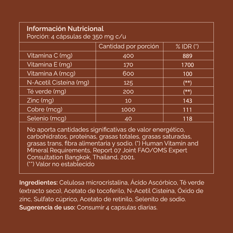 The Antioxidant Formula en cápsulas x 120